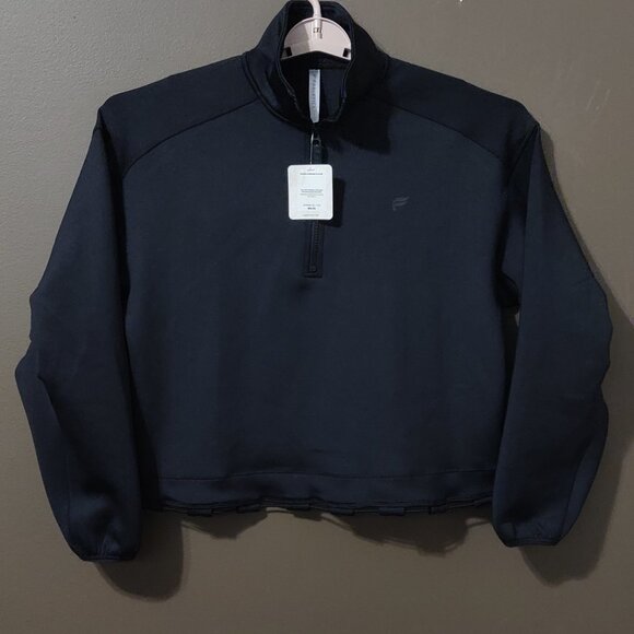 Fabletics Black Barrier Oversized Scuba 1/2 Zip Pullover NEW WITH TAGS SMALL - Picture 2 of 9